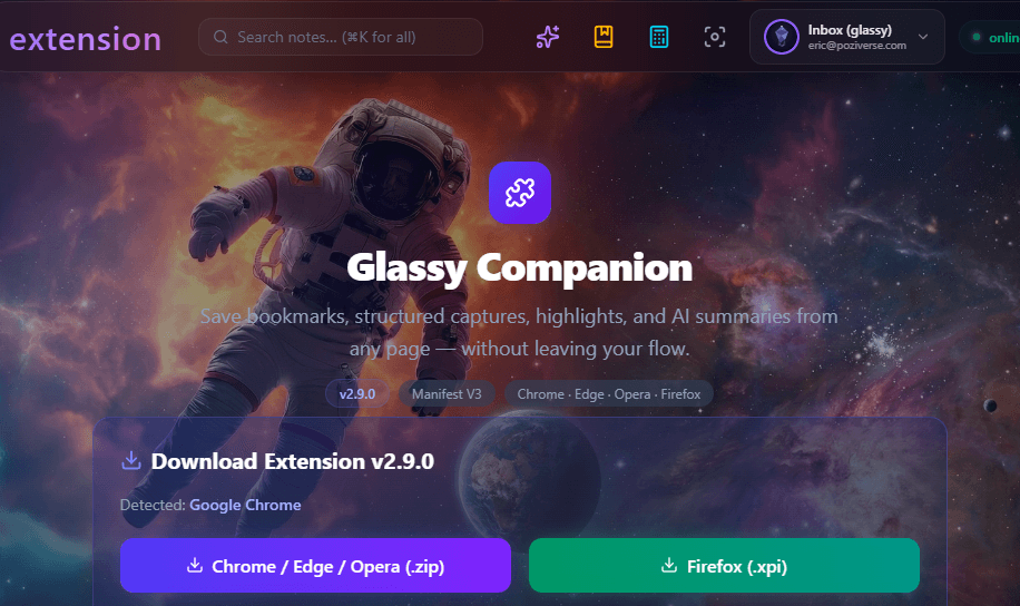 Walkthrough preview for Installing Glassy Companion
