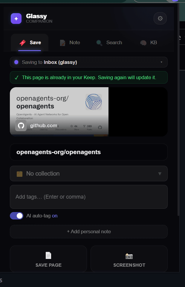 Walkthrough preview for Capturing from the Web